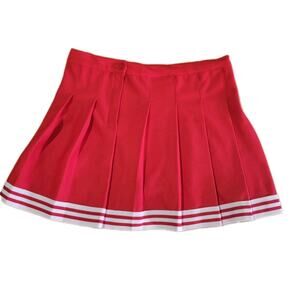 Vintage Short Red Mini Skirt Cheerleader School Girl Outfit X-Small